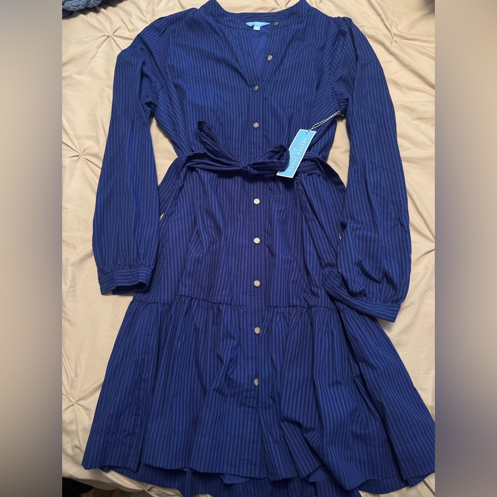 Draper James RSVP Dress. Navy/Black stripe Size XL New with Tags
